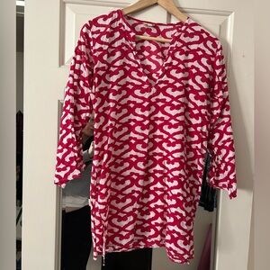 ROBERTA ROLLER RABBIT Stylish Red and White Women's Kurta